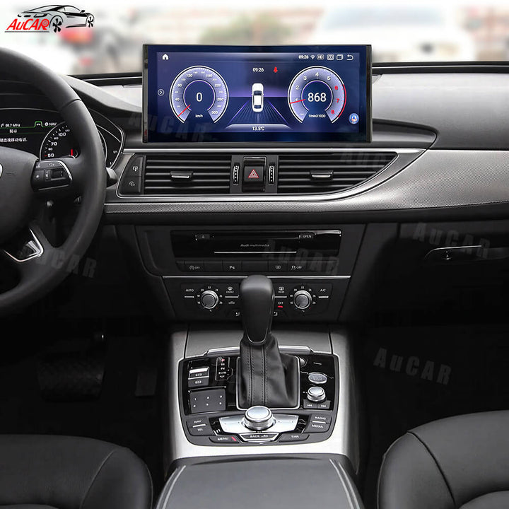 AuCar Android 13 12.3" Car Radio GPS Navigation For Audi A6 A7 S6 S7 RS6 RS7 2012-2018 Car Multimedia Stereo Player Car Video