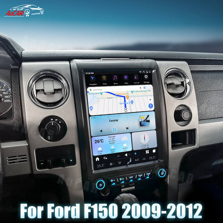AuCar Tesla Android 13 12.1" Car Radio GPS Navigation For Ford F150 F250 Raptor 2009-2012