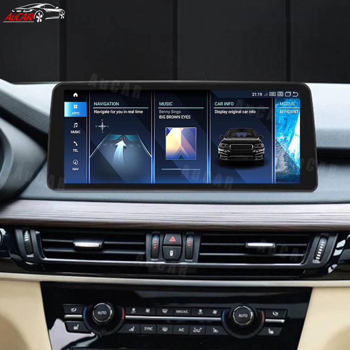 AuCar Android 13 10.25 / 12.3 Screen Size Car Radio GPS Navigation For BMW X5 F15 Car Multimedia Stereo Player Car Video