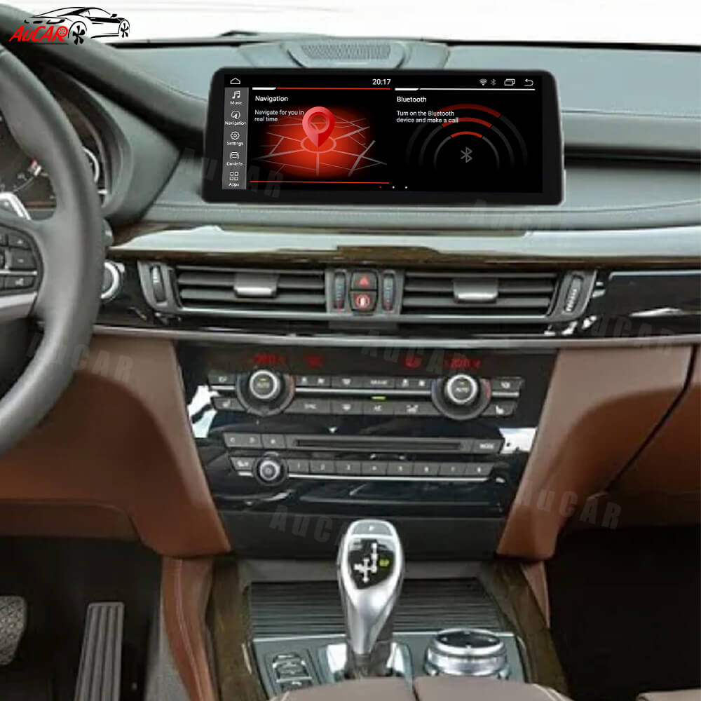 AuCar Android 13 10.25 / 12.3 Screen Size Car Radio GPS Navigation For BMW X5 F15 Car Multimedia Stereo Player Car Video