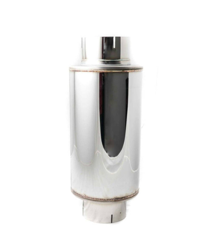 5" Polished 304 Stainless Steel Muffler For Cummins Duramax Powerstroke Diesel