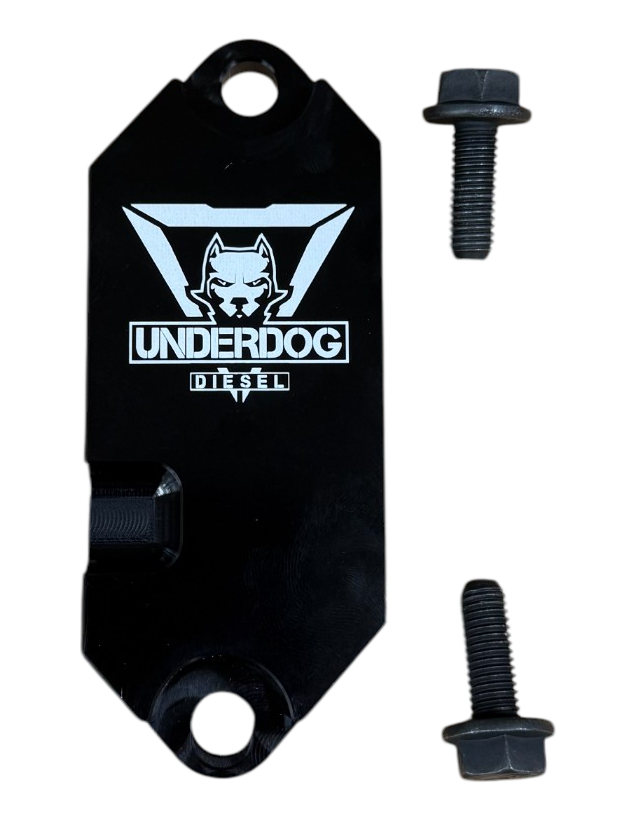 UnderDog Diesel Billet Coolant Block-Off Plate - 2001-2024 GM 6.6L Duramax