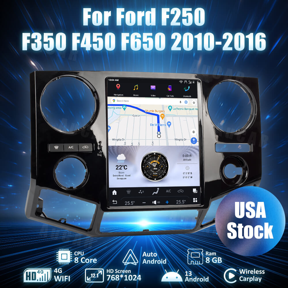 AuCar Tesla Android 12.1" Car Radio GPS Navigation For Ford F250 F350 F450 F650 2010-2016 NOSYNC