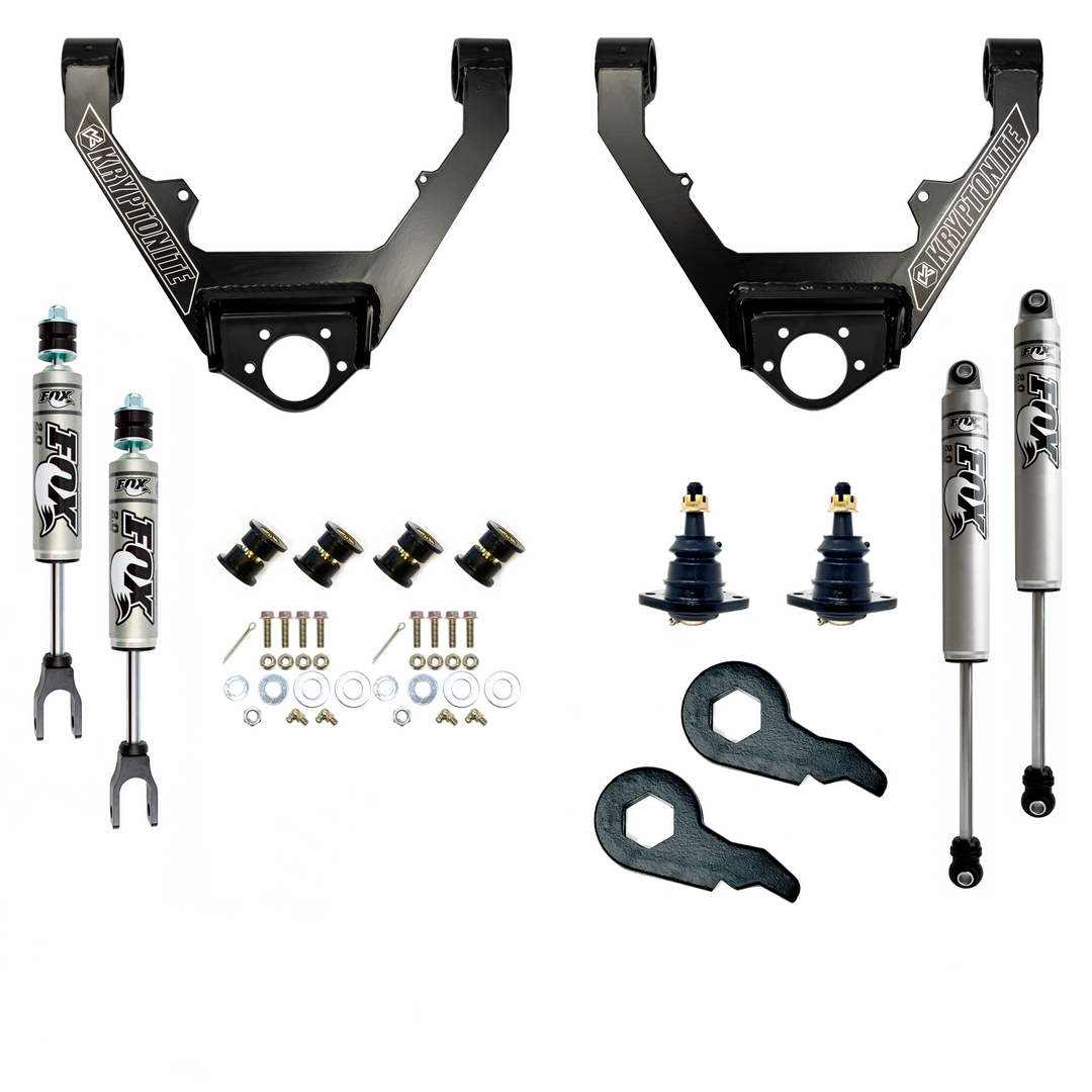 Kryptonite Stage 3 Leveling Kit with Fox Shocks for 1999-2006 GM 1500 Trucks