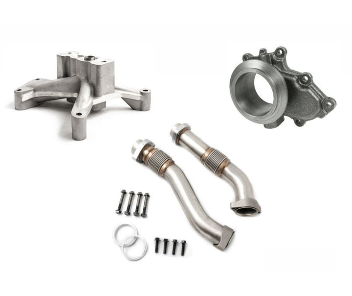 Turbo Pedestal Exhaust Housing &amp; Up Pipe Kit For Early 1999 Ford 7.3 Powerstroke
