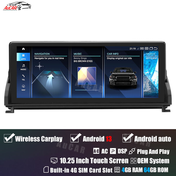 AuCar Android 13 10.25" Car Radio GPS Navigation For BMW Z4 E89 Car Multimedia Stereo Player Car Video