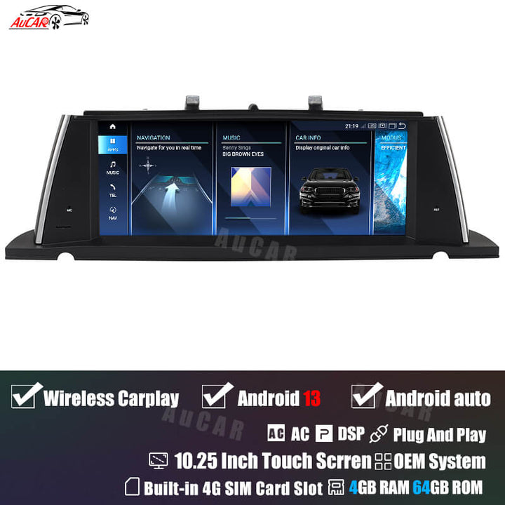 AuCar Android 13 Car Radio GPS Navigation For BMW 5 Series F07 GT 2011-2017 Car Multimedia Stereo Player Car Video
