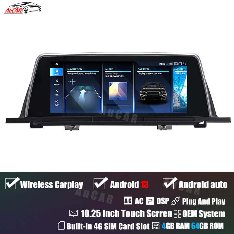 AuCar Android 13 Car Radio GPS Navigation For BMW 5 Series F07 GT 2011-2017 Car Multimedia Stereo Player Car Video