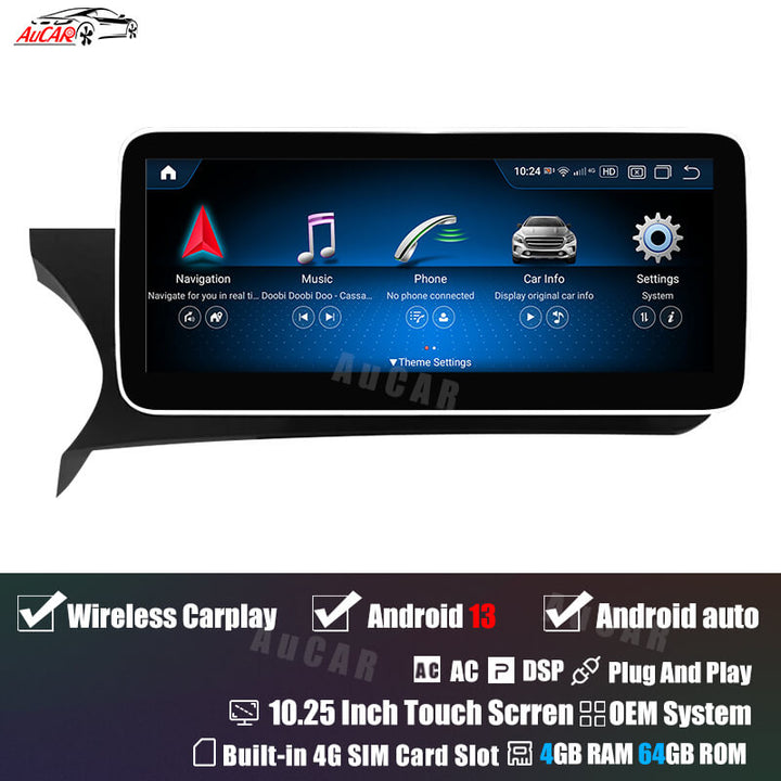 AuCAR Android 13 10.25/12.3 Head Unit Car Video For Mercedes-Benz C-Class GNT 4.5 Car Multimedia Player GPS Navi Audio Radio Stereo Head Unit