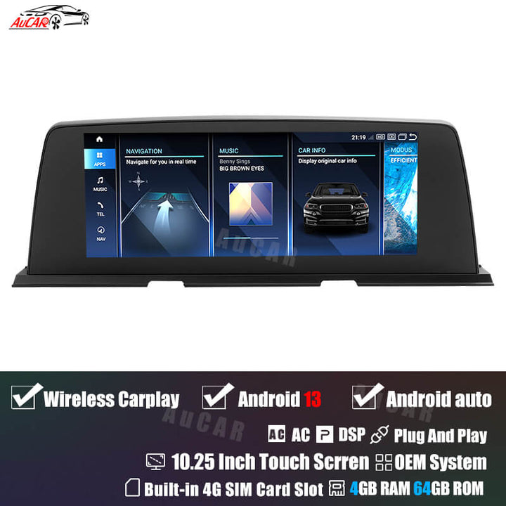 AuCar Android 13 10.25" Car Radio GPS Navigation For BMW 6 Series F06 F12 F13 2010-2017 Car Multimedia Stereo Player Car Video