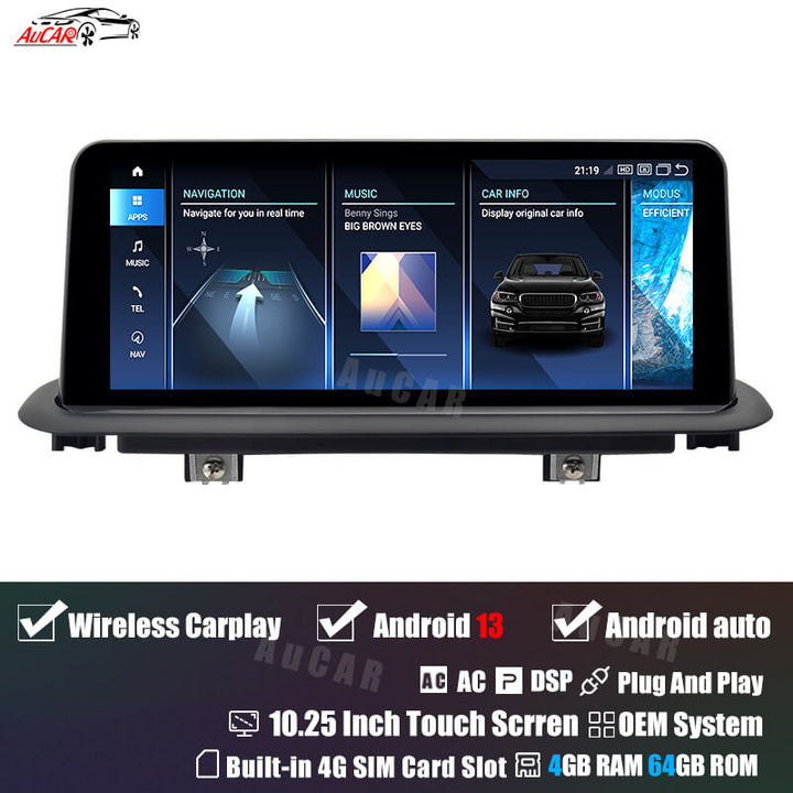 AuCar Android 13 10.25" Car Radio GPS Navigation For BMW X5 E53 Car Multimedia Stereo Player Car Video