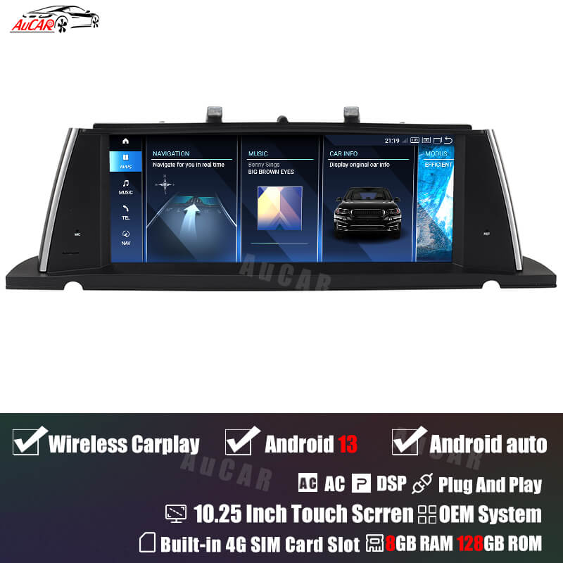 AuCar Android 13 Car Radio GPS Navigation For BMW 5 Series F07 GT 2011-2017 Car Multimedia Stereo Player Car Video