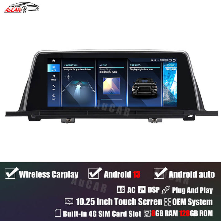AuCar Android 13 Car Radio GPS Navigation For BMW 5 Series F07 GT 2011-2017 Car Multimedia Stereo Player Car Video