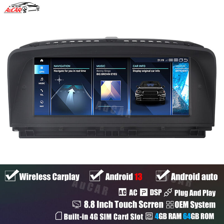 AuCar Android Screen Size Car Radio GPS Navigation For BMW 7 Series E65 E66 2005-2009 Car Multimedia Stereo Player Car Video