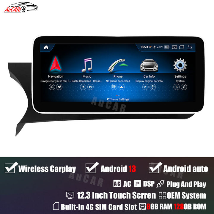 AuCAR Android 13 10.25/12.3 Head Unit Car Video For Mercedes-Benz C-Class GNT 4.5 Car Multimedia Player GPS Navi Audio Radio Stereo Head Unit
