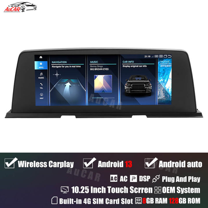 AuCar Android 13 10.25" Car Radio GPS Navigation For BMW 6 Series F06 F12 F13 2010-2017 Car Multimedia Stereo Player Car Video