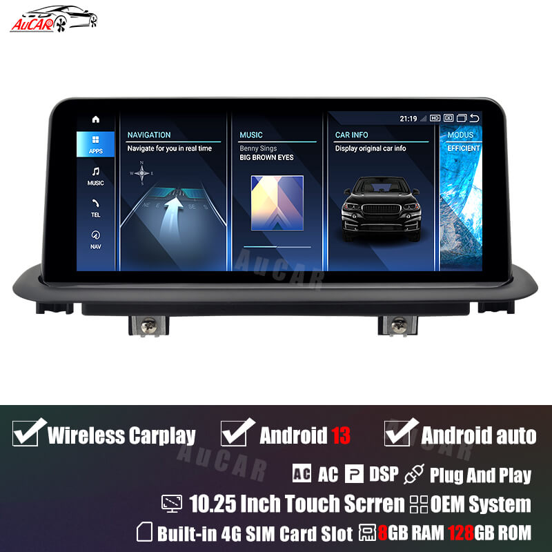 AuCar Android 13 10.25" Car Radio GPS Navigation For BMW X5 E53 Car Multimedia Stereo Player Car Video