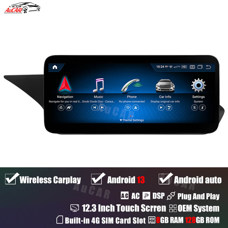AuCAR Android 10.25/12.3 Head Unit Car Video For Mercedes-Benz C/GLC-Class W205/X253 2015-2018