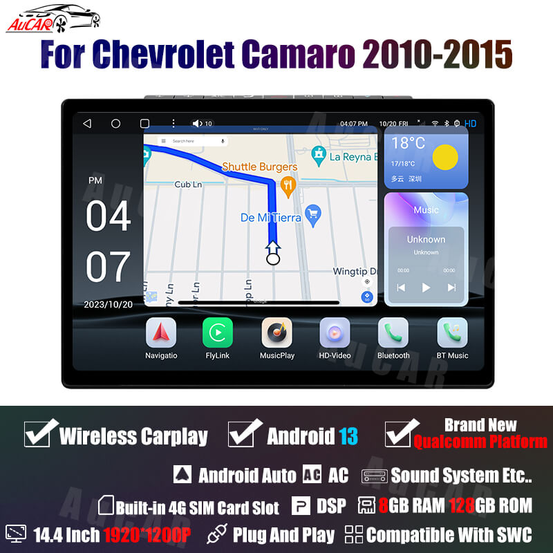 AuCAR Android 13 14.4" Car radio For Chevrolet Camaro 2010-2015