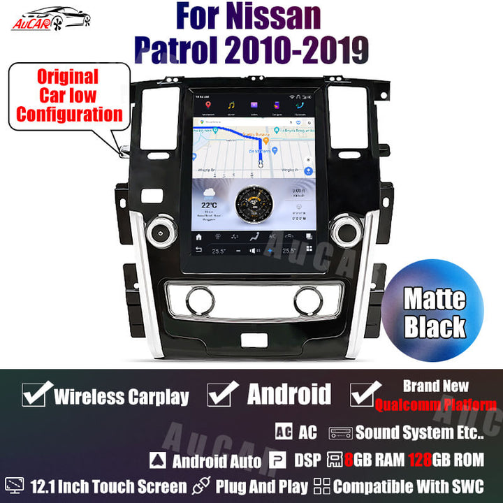 AuCar Android 13 12.1" Car Radio GPS Navigation For Nissan Patrol 2010-2019 Car Multimedia Stereo Player Car Video