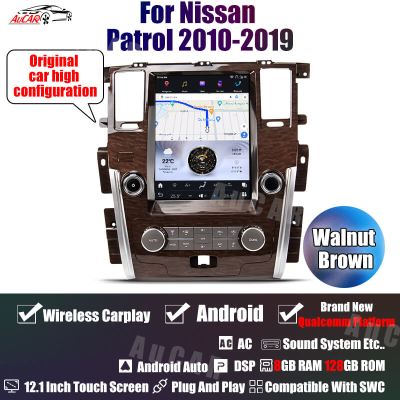 AuCar Android 13 12.1" Car Radio GPS Navigation For Nissan Patrol 2010-2019 Car Multimedia Stereo Player Car Video