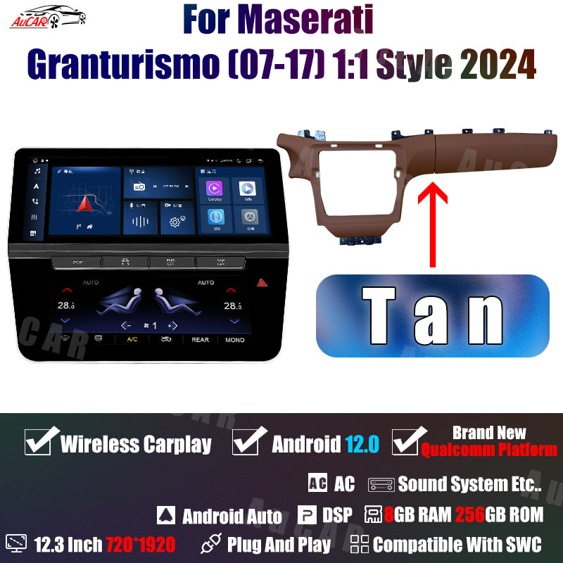 AuCar Tesla Android 12 12.3" Car Radio GPS Navigation For Maserati Granturismo (07-17) 1:1 Style 2024 Car Multimedia Stereo Player Car Video