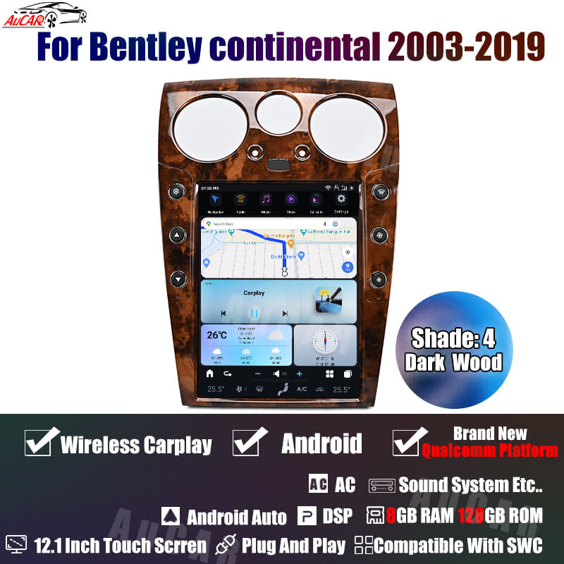 AuCAR Tesla-Style Android Car Radio for Bentley 2003–2019