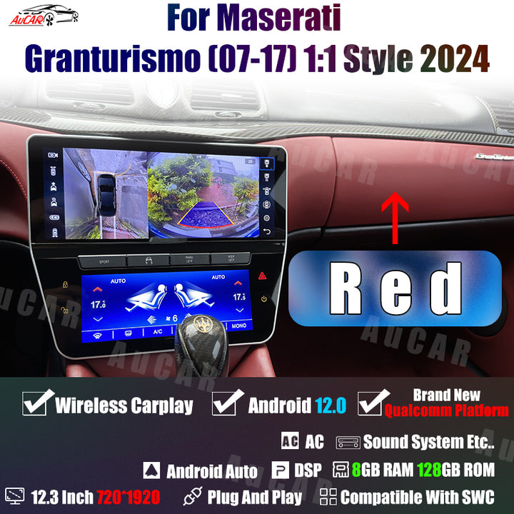 AuCar Tesla Android 12 12.3" Car Radio GPS Navigation For Maserati Granturismo (07-17) 1:1 Style 2024 Car Multimedia Stereo Player Car Video