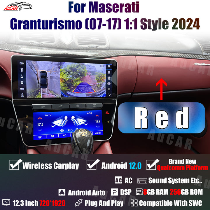 AuCar Tesla Android 12 12.3" Car Radio GPS Navigation For Maserati Granturismo (07-17) 1:1 Style 2024 Car Multimedia Stereo Player Car Video
