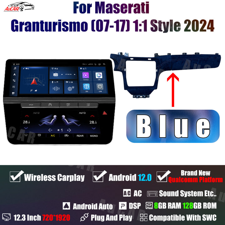 AuCar Tesla Android 12 12.3" Car Radio GPS Navigation For Maserati Granturismo (07-17) 1:1 Style 2024 Car Multimedia Stereo Player Car Video