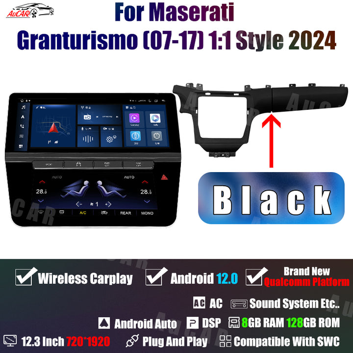 AuCar Tesla Android 12 12.3" Car Radio GPS Navigation For Maserati Granturismo (07-17) 1:1 Style 2024 Car Multimedia Stereo Player Car Video