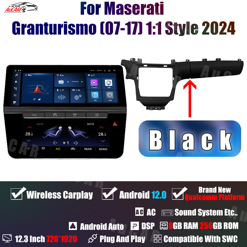 AuCar Tesla Android 12 12.3" Car Radio GPS Navigation For Maserati Granturismo (07-17) 1:1 Style 2024 Car Multimedia Stereo Player Car Video