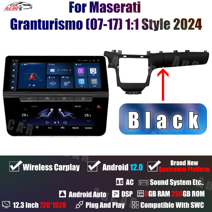 AuCar Tesla Android 12 12.3" Car Radio GPS Navigation For Maserati Granturismo (07-17) 1:1 Style 2024 Car Multimedia Stereo Player Car Video