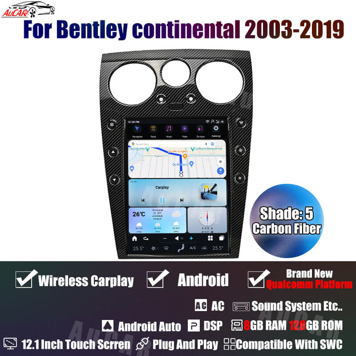 AuCAR Tesla-Style Android Car Radio for Bentley 2003–2019
