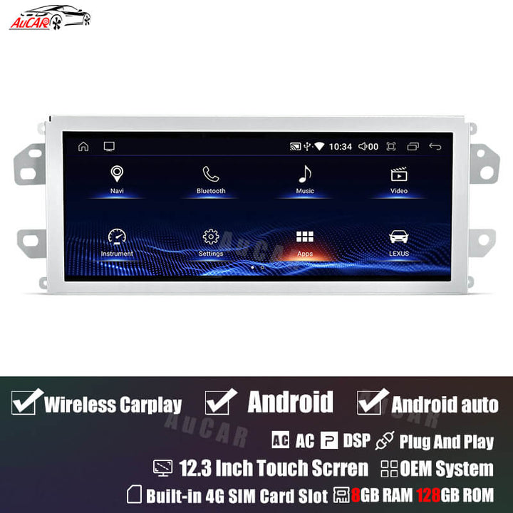 AuCar 12.3" Tesla Android Car Radio GPS Navigation For Lexus IS 2013-2019
