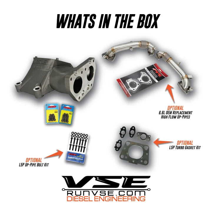 2017 - 2023 L5P L5D Duramax High-Flow Turbo Pedestal Kit