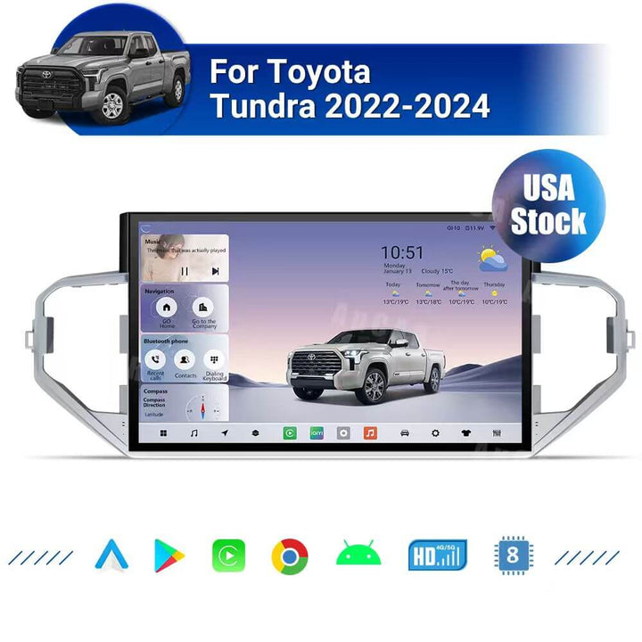 AuCar Android 14.6" Car Radio GPS Navigation For Toyota Tundra 2022-2024