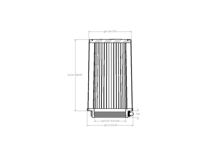 aFe Magnum FORCE Intake Replacement Air Filter w/ D2 Dura-Dry 3-1/2in Fx5in Bx4-3/4in Tx8in H