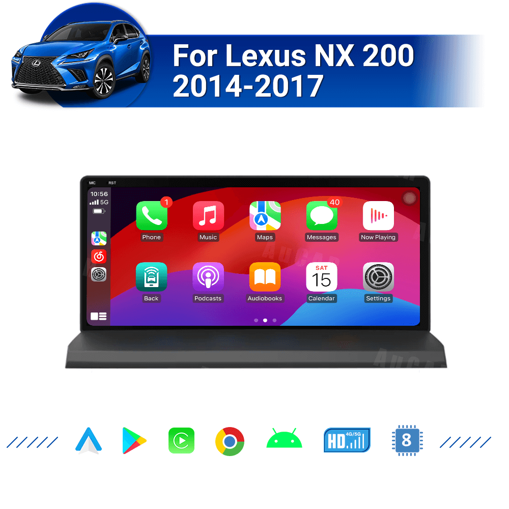 AUCAR Tesla Android 10 10.25" Car Radio GPS Navigation For Lexus NX200 2014-2017 Car Multimedia Stereo Player Car Video