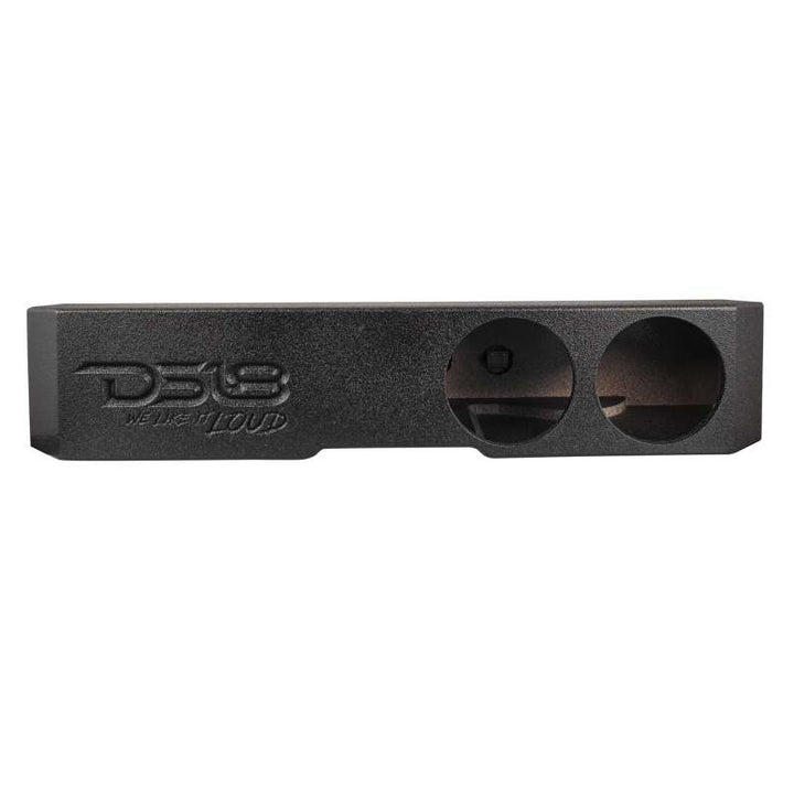 DS18 2x 8in Forward Firing Underseat Ported Box Subwoofer Enclosure -Black Spray Liner Paint Finish