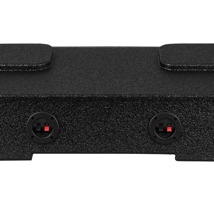 DS18 4 x 8in Forward Firing Underseat Ported Box Subwoofer Enclosure Black Spray Liner Paint Finish