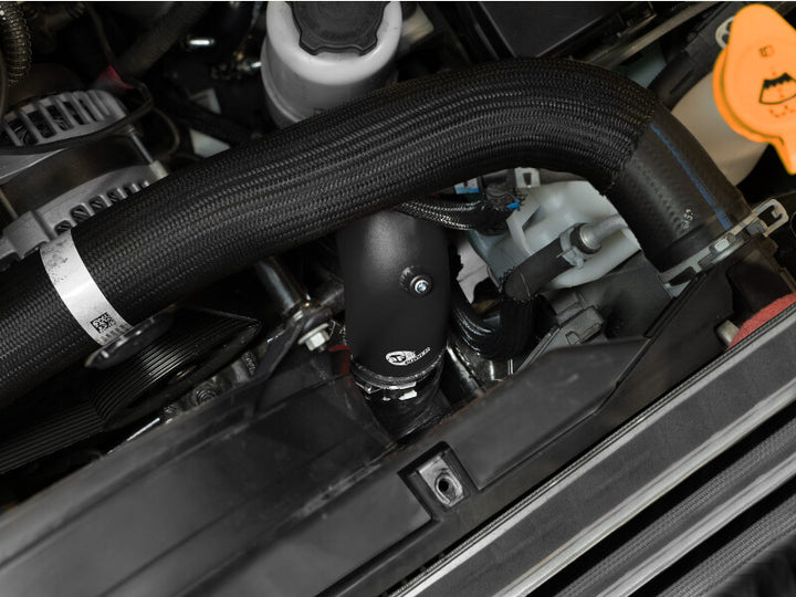 aFe BladeRunner 3in &amp; 3-1/2in AL Hot and Cold Charge Pipe Kit Black RAM Diesel Trucks 25-26 L6-6.7L