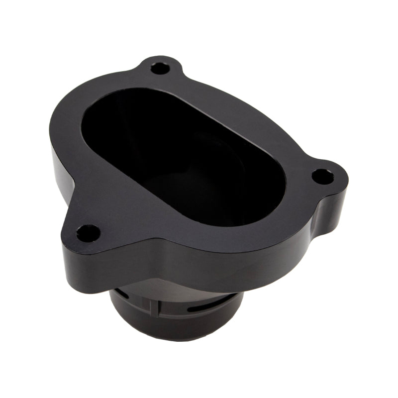 Wehrli 11-25 Ford Power Stroke 6.7L Billet Aluminum Thermostat Housing - Black Anodized