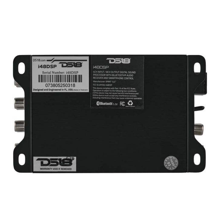 DS18 4-Channel In and 8-Channel Out DSP Bluetooth Audio Receiver Smartphone Control
