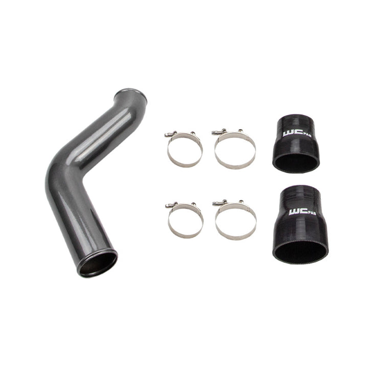 Wehrli 19-24 Cummins 6.7L Passenger (Hot) Side 3.5in Intercooler Pipe - Gloss Black