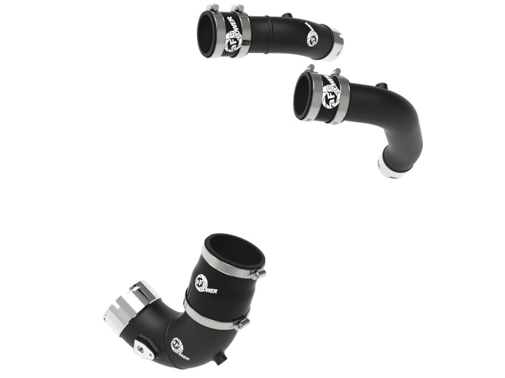 aFe BladeRunner 2-1/4in &amp; 3in Aluminum Hot and Cold Charge Pipe Kit Black RAM 1500 RHO 25-27 L6-3.0L