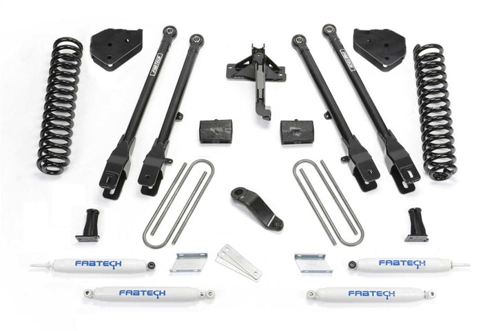 Fabtech 17-21 Ford F250/F350 4WD Diesel 4in 4Link Sys w/Coils &amp; Perf Shks