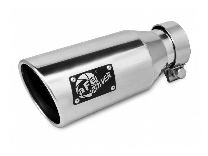 aFe MACH Force-Xp 304 Stainless Steel Clamp-on Exhaust Tip Polished 3in Inletx4-1/2in Outletx12in L
