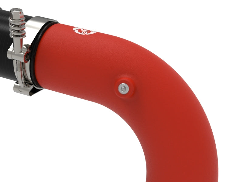 aFe BladeRunner 3in &amp; 3-1/2in AL Hot and Cold Charge Pipe Kit Red RAM Diesel Trucks 25-26 L6-6.7L