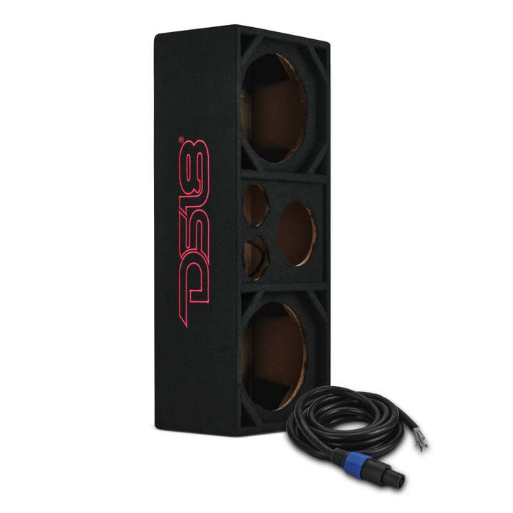 DS18 Ported Enclosure 2x 10in Mids 2x 3.6in Tweeters &amp; 1 x 5.7in Horn Diffuser -Black Carpet